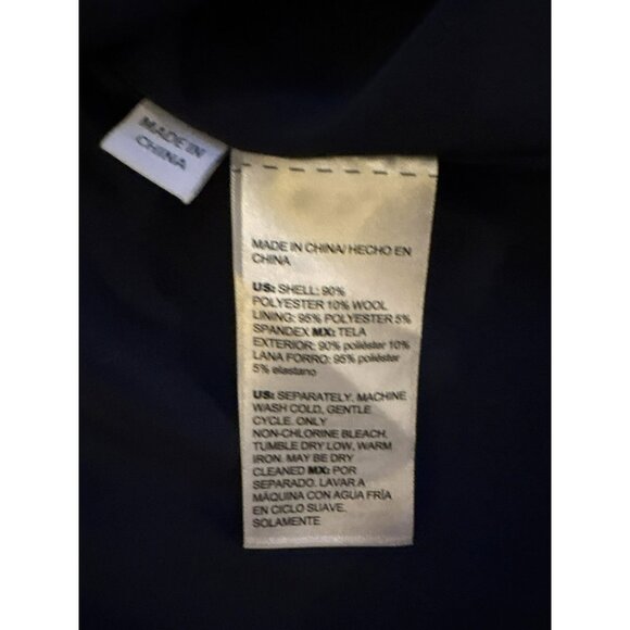 Chico's Tweed Wool Blend Open Front Fringe Trim Jacket Size 3 U.S. 16 - Picture 5 of 9